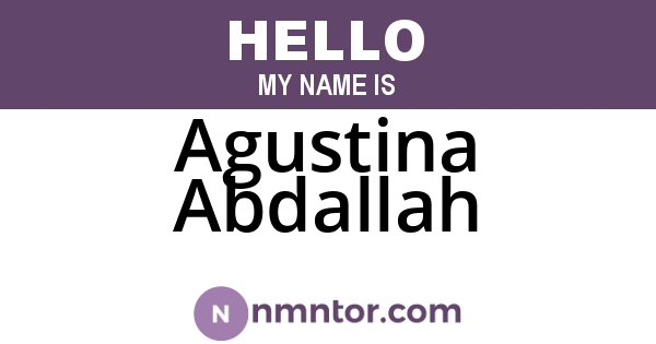 Agustina Abdallah