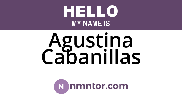 Agustina Cabanillas