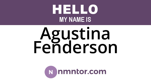 Agustina Fenderson