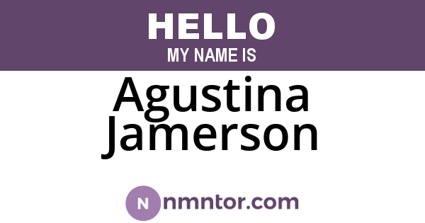 Agustina Jamerson