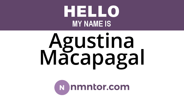 Agustina Macapagal