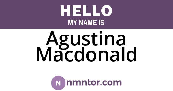 Agustina Macdonald