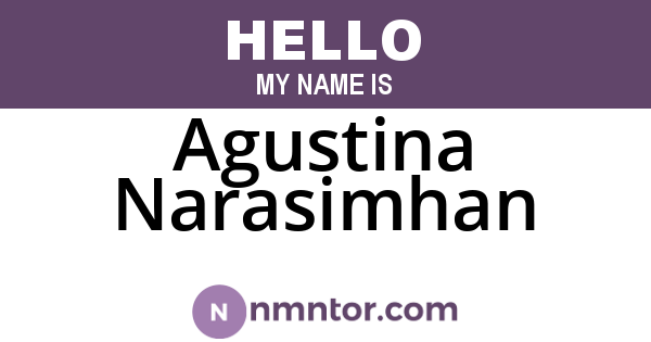 Agustina Narasimhan