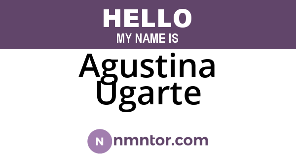 Agustina Ugarte