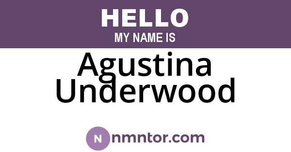 Agustina Underwood