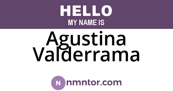 Agustina Valderrama