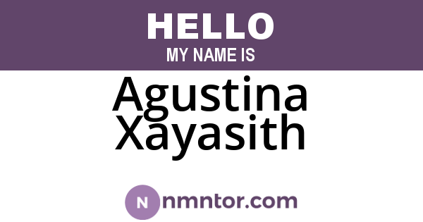 Agustina Xayasith