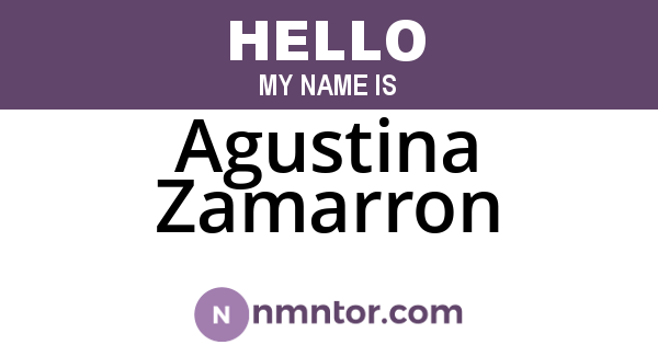 Agustina Zamarron