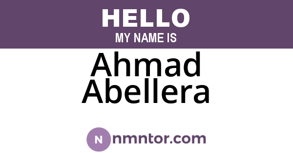Ahmad Abellera