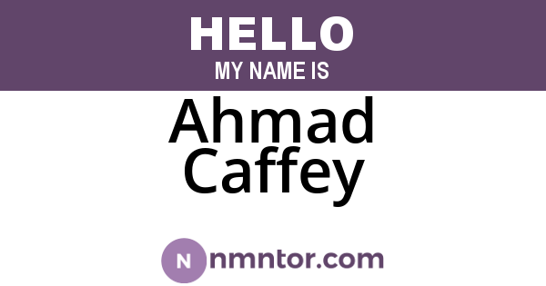 Ahmad Caffey