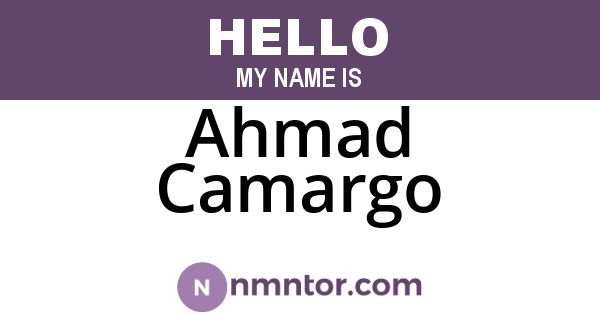 Ahmad Camargo