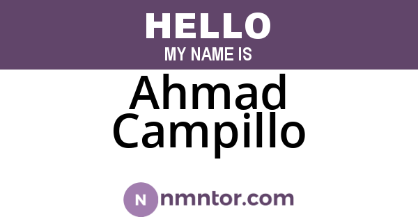 Ahmad Campillo