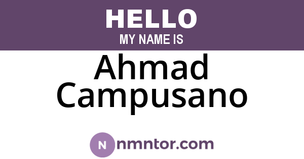 Ahmad Campusano