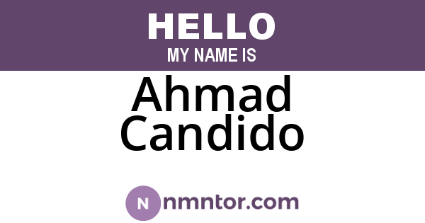 Ahmad Candido