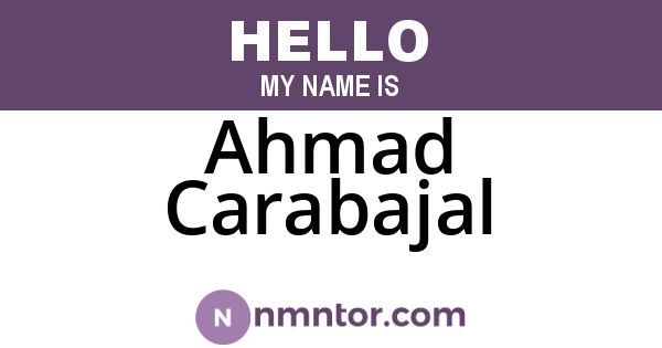 Ahmad Carabajal
