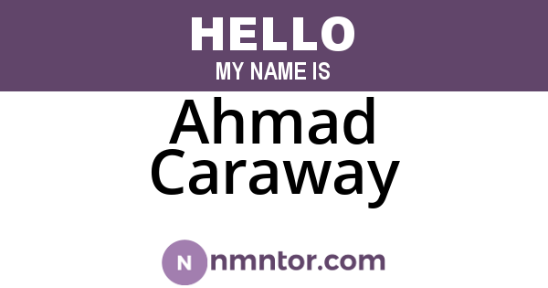 Ahmad Caraway