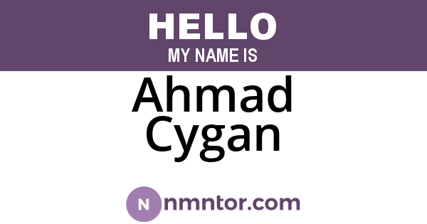 Ahmad Cygan