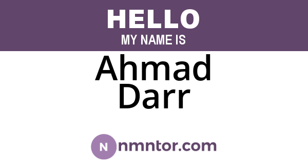 Ahmad Darr