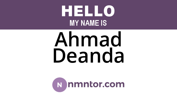Ahmad Deanda