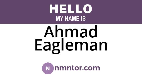 Ahmad Eagleman