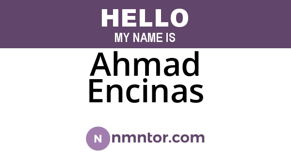 Ahmad Encinas