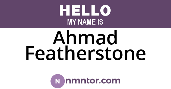 Ahmad Featherstone
