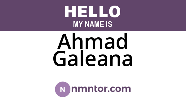 Ahmad Galeana