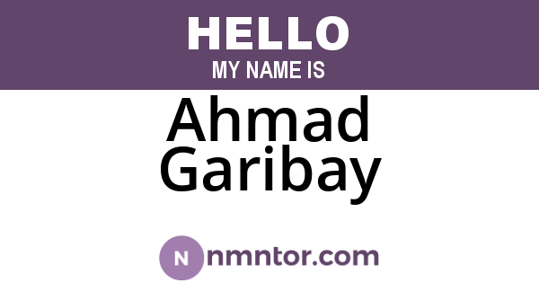 Ahmad Garibay