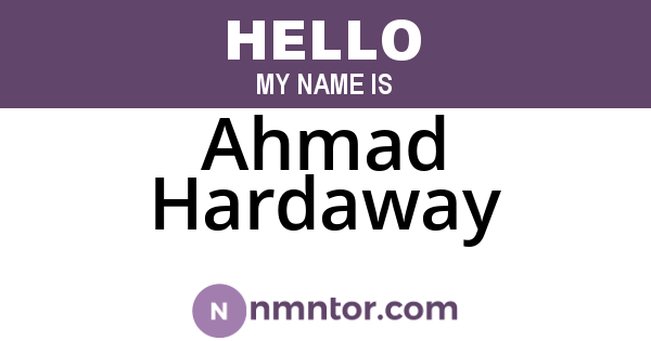 Ahmad Hardaway