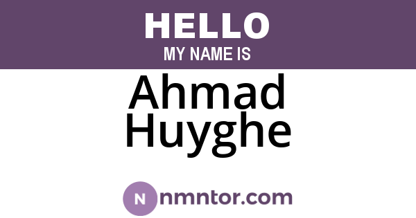 Ahmad Huyghe