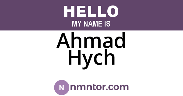 Ahmad Hych