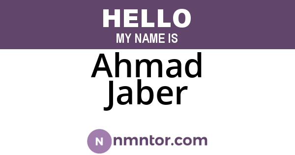 Ahmad Jaber
