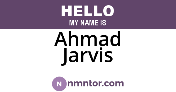 Ahmad Jarvis