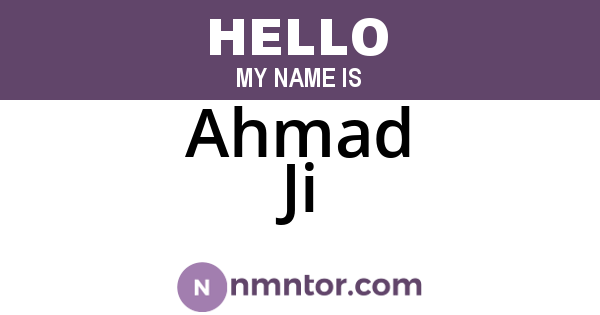 Ahmad Ji