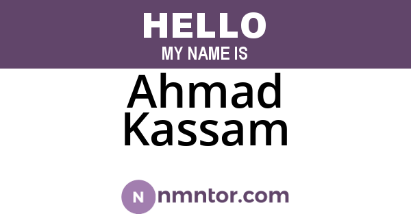 Ahmad Kassam