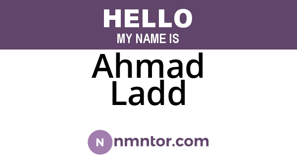 Ahmad Ladd