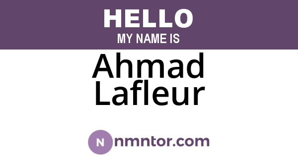 Ahmad Lafleur