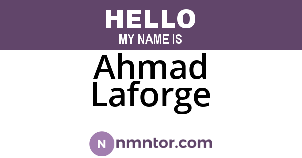 Ahmad Laforge