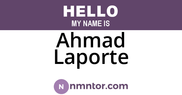 Ahmad Laporte