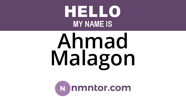 Ahmad Malagon