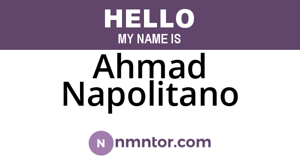 Ahmad Napolitano