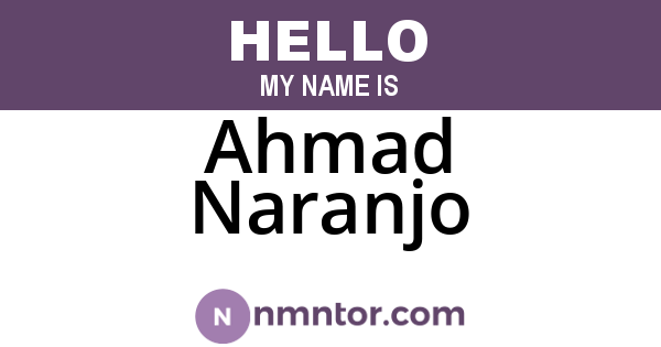 Ahmad Naranjo