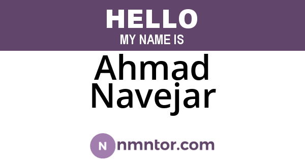 Ahmad Navejar