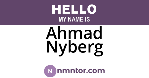 Ahmad Nyberg