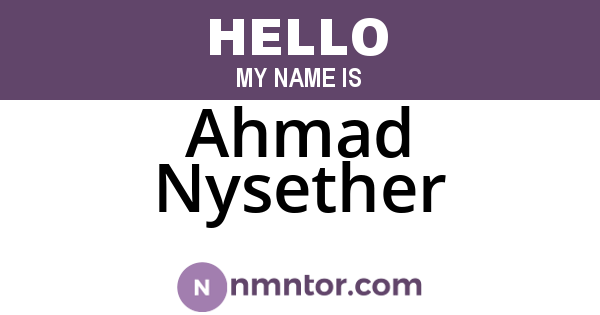 Ahmad Nysether