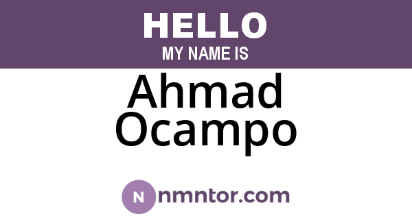 Ahmad Ocampo