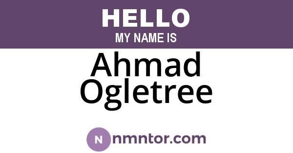 Ahmad Ogletree