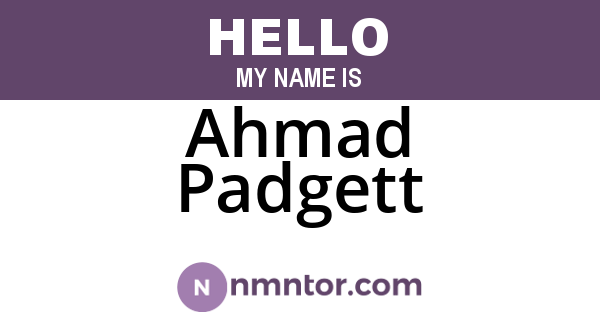 Ahmad Padgett