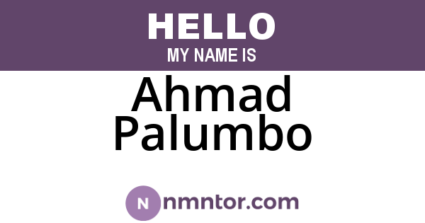 Ahmad Palumbo