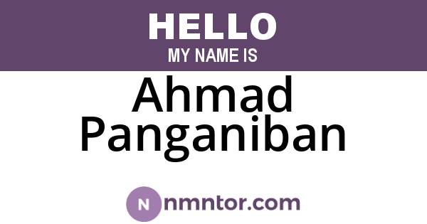Ahmad Panganiban